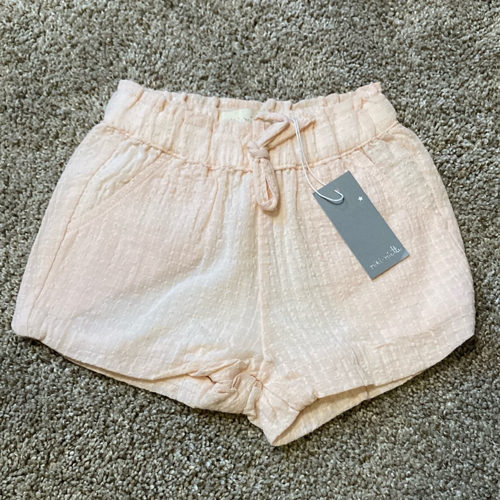 Miki Miette NWT light pink textured shorts 12 months SOLD AT NORDSTROM
